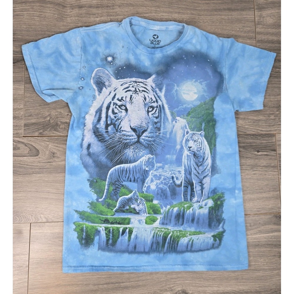 Liquid Blue T Shirt Womens Small S‎ White Bengal Tigers